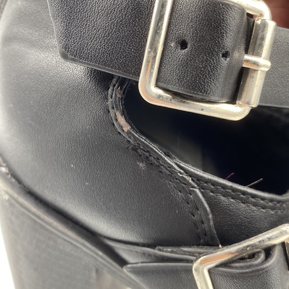 Charlotte Russe Platform Ankle Booties Buckle Black Womens Size 8 - Picture 6 of 16